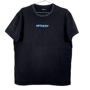 APTHCRY Seth Fowler Graphic T Shirt Black Blue XL First Merch Release 2020 Faded